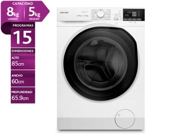LAVADORA SECADORA FENSA PERFECT CARE 8WD 8KG 5KG BLANCO - 1