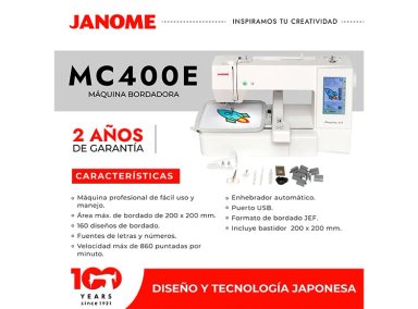 MAQUINA BORDADORA JANOME MC400E - 7