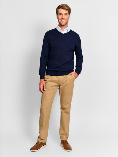 SWEATER HOMBRE CACHAREL ALGODÓN CUELLO EN V - 4