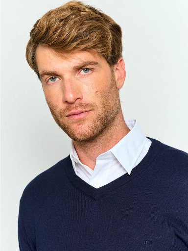 SWEATER HOMBRE CACHAREL ALGODÓN CUELLO EN V - 3