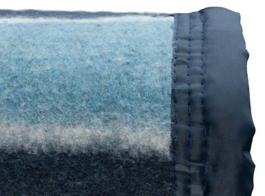 FRAZADA ANDES LISTADA 1.5 PLAZAS 210 X 160 CM AZUL CELESTE - 2