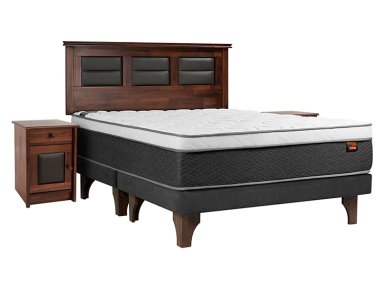 JUEGO DE DORMITORIO CELTA CAMA EUROPEA EVEREST BD 2 PLAZAS + SET VILLAREAL - 1
