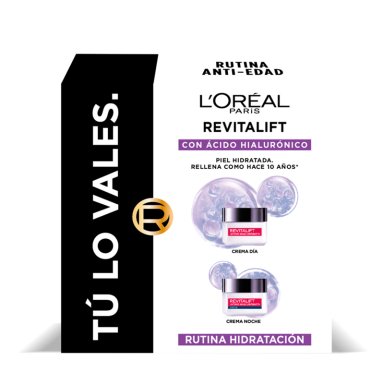 SET LOREAL REVITALIFT ÁCIDO HIALURÓNICO CREMA DÍA 50 ML + NOCHE 50 ML - 1