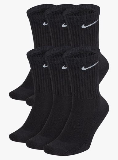 SET CALCETINES NIKE EVERYDAY CREW NEGRO - 1