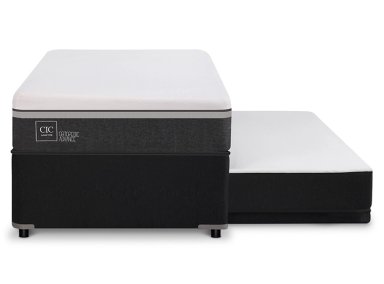 CAMA DIVAN CIC ORTOPEDIC ADVANCE BLACK 1.5 PLAZAS GRIS - 1