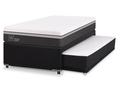 CAMA DIVAN CIC ORTOPEDIC ADVANCE BLACK 1.5 PLAZAS GRIS - 2