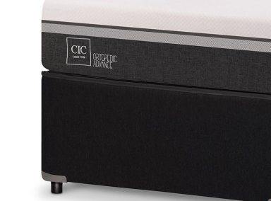 CAMA DIVAN CIC ORTOPEDIC ADVANCE BLACK 1.5 PLAZAS GRIS - 4