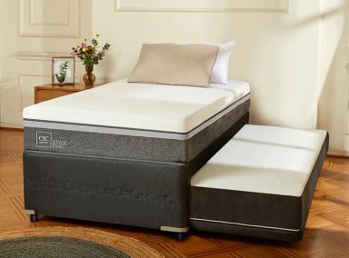 CAMA DIVAN CIC ORTOPEDIC ADVANCE BLACK 1.5 PLAZAS GRIS - 6