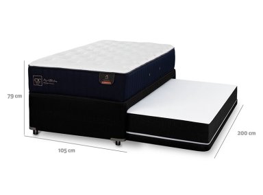 CAMA DIVAN CIC PREMIUM BLACK 1.5 PLAZAS AZUL - 4