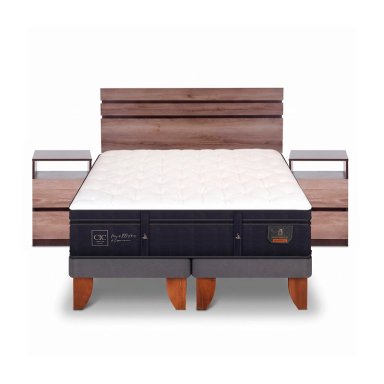 JUEGO DE DORMITORIO CIC CAMA EUROPEA SUPER PREMIUM BD 2 PLAZAS + SET ARES - 1