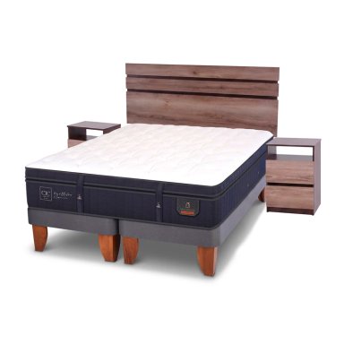JUEGO DE DORMITORIO CIC CAMA EUROPEA SUPER PREMIUM BD 2 PLAZAS + SET ARES - 2