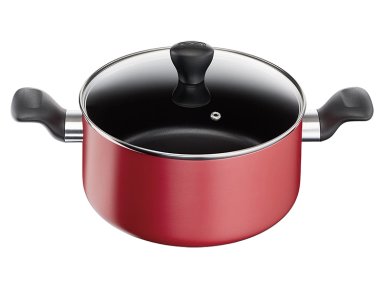 BATERÍA DE COCINA TEFAL SUPER COOK ROJO 9 PIEZAS - 2