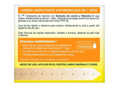 CREMA FACIAL GARNIER HIDRATANTE EXPRESS ACLARA SPF 30 50 ML - 4