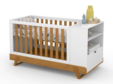 CUNA KIDSCOOL MAX ECOWOOD MADERA BLANCO - 1