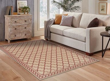 ALFOMBRA IDETEX SISAL DAWN NATURAL 160 X 230 CM ROJO - 2