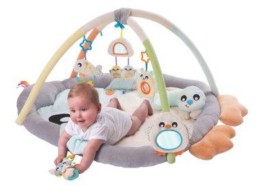 GIMNASIO BEBÉ PLAYGRO ACURRUCAMEN PINGÜINO GRIS - 2