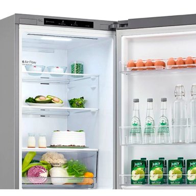 REFRIGERADOR BOTTOM FREEZER LG LB33MPP 306L NO FROST PLATA - 6