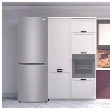 REFRIGERADOR BOTTOM FREEZER LG LB33MPP 306L NO FROST PLATA - 8