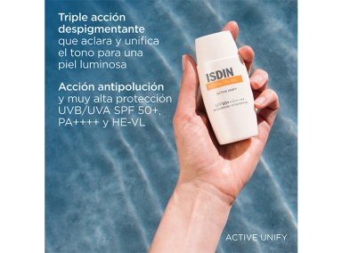 PROTECTOR SOLAR ISDIN FUSION FLUID 100 ACTIVE UNIFY SPF 50+ - 2