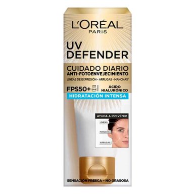 PROTECTOR SOLAR FACIAL LOREAL DERMO EXPERTISE UV DEFENDER HIDRATACIÓN INTENSA SPF 50+ 40 ML - 1
