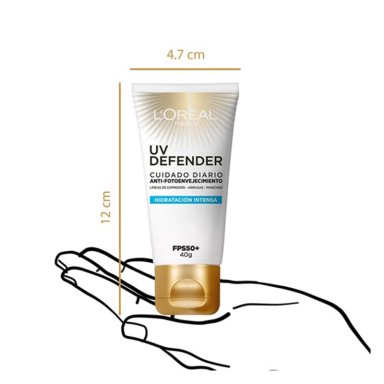 PROTECTOR SOLAR FACIAL LOREAL DERMO EXPERTISE UV DEFENDER HIDRATACIÓN INTENSA SPF 50+ 40 ML - 4