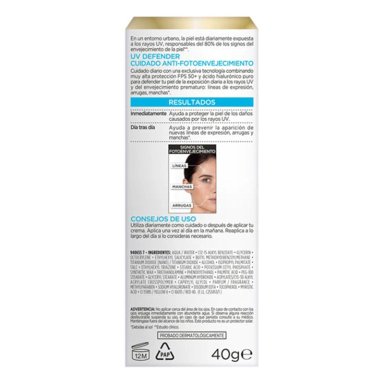 PROTECTOR SOLAR FACIAL LOREAL DERMO EXPERTISE UV DEFENDER HIDRATACIÓN INTENSA SPF 50+ 40 ML - 5