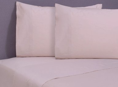 JUEGO DE SÁBANAS FABRICS KING 300 HILOS ALGODÓN BEIGE LISO - 1