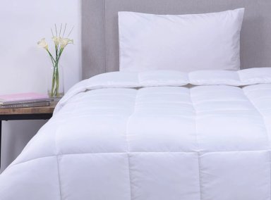 PLUMÓN FABRICS DOWN ALTERNATIVE 1.5 PLAZAS ALGODÓN BLANCO LISO - 1