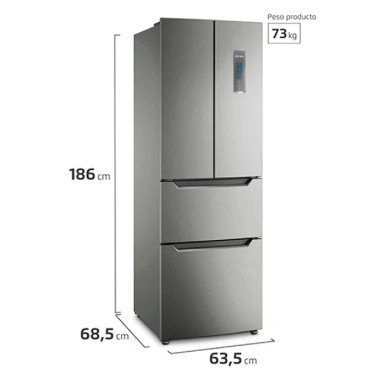 REFRIGERADOR MULTIDOOR FENSA DM64S 320L NO FROST ACERO - 2