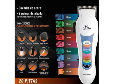 MÁQUINA CORTA PELO GAMA GM596 CLIPPER 20 ACCESORIOS - 4