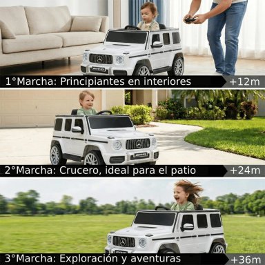 AUTO A BATERIA JEEP MERCEDES G63 BLANCO - 7