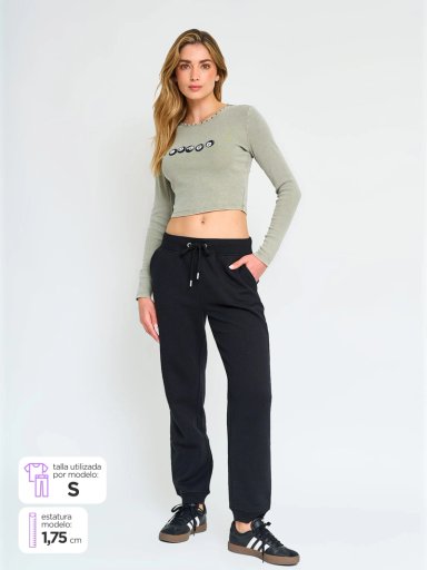 PANTALÓN MUJER INDEX BUZO ALGODÓN - 1