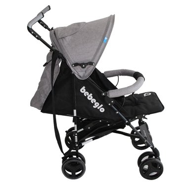 COCHE PARAGÜAS BEBEGLO RS-1395L ACERO GRIS - 3