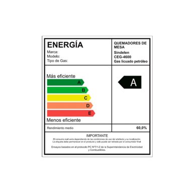 COMBO ENCIMERA GAS NATURAL LICUADO SINDELEN 4 PLATOS CEG-4600IN + CAMPANA CA-610EIN + HORNO ELÉCTRICO EMPOTRABLE HE-7200IN 138 - 7