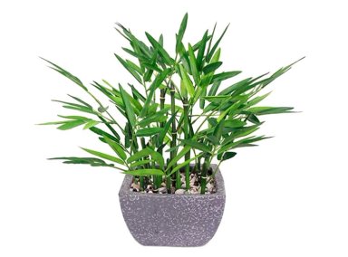 PLANTA DECORATIVA RIPLEY HOME BAMBÚ MACETA GRIS - 1