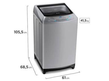LAVADORA CARGA SUPERIOR FENSA PREMIUM CARE 18 SZ 18KG PLATA - 2