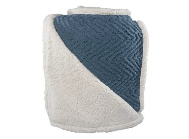 FRAZADA ANDES ESPIGA CHIPORRO 2 PLAZAS 210 CM AZUL - 2