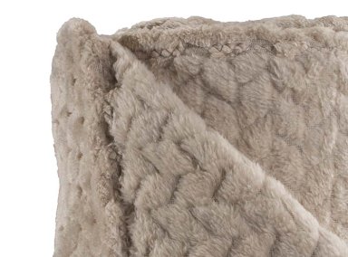 FRAZADA ANDES FLANNEL JACQUARD 1.5 PLAZAS 210 CM BEIGE - 4