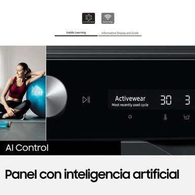 LAVADORA SECADORA SAMSUNG WD22T6500GV 22KG/13KG NEGRO - 6