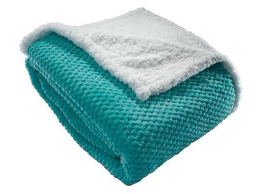 FRAZADA ANDES PANAL CHIPORRO 2 PLAZAS 210 X 210 CM TURQUESA - 2