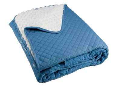 QUILT ANDES SHERPA LISO AZUL 1.5 PL - 2