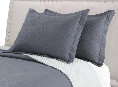 QUILT ANDES SHERPA LISO GRIS KING - 1