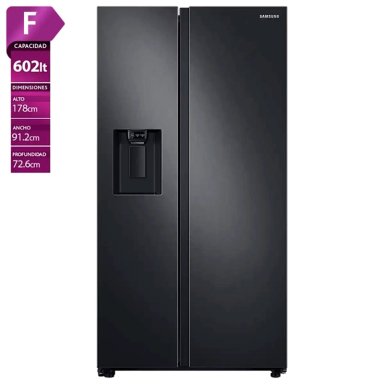 REFRIGERADOR SIDE BY SIDE SAMSUNG RS60T5200B1/ZS 602L ALL AROUND COOLING NEGRO - 1