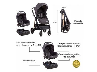 COCHE CUNA TRAVEL SYSTEM BEBE COSMOS CON BASE - 8