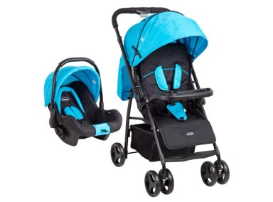 COCHE TRAVEL SYSTEM BEBESIT GOLITE REV 5232 ACERO CELESTE - 1