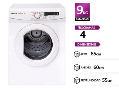SECADORA DE ROPA POR VENTILACIÓN SINDELEN SR-9 9KG BLANCO - 1