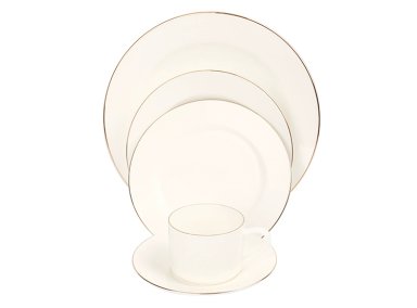 JUEGO VAJILLA RIPLEY HOME DORADO RIM 30 PIEZAS - 1