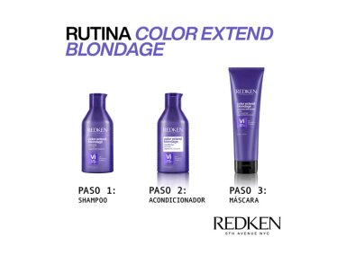 MÁSCARA DE TRATAMIENTO MATIZADOR REDKEN CABELLO RUBIO COLOR EXTENDED BLONDAGE 250 ML - 4