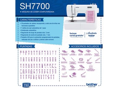 MÁQUINA DE COSER BROTHER SH7700 COMPUTARIZADA - 5