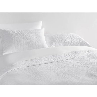 CUBRECAMA RIPLEY HOME FLORAL 1.5 PLAZAS BLANCO - 3